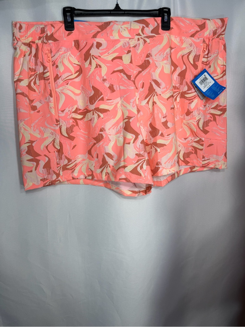Columbia Peach-Pink Abstract Swim Skort size 3x new